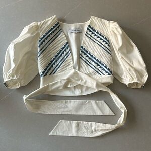 *Never Worn* Lug von Siga Puff Sleeve Wrap Top - Size 36